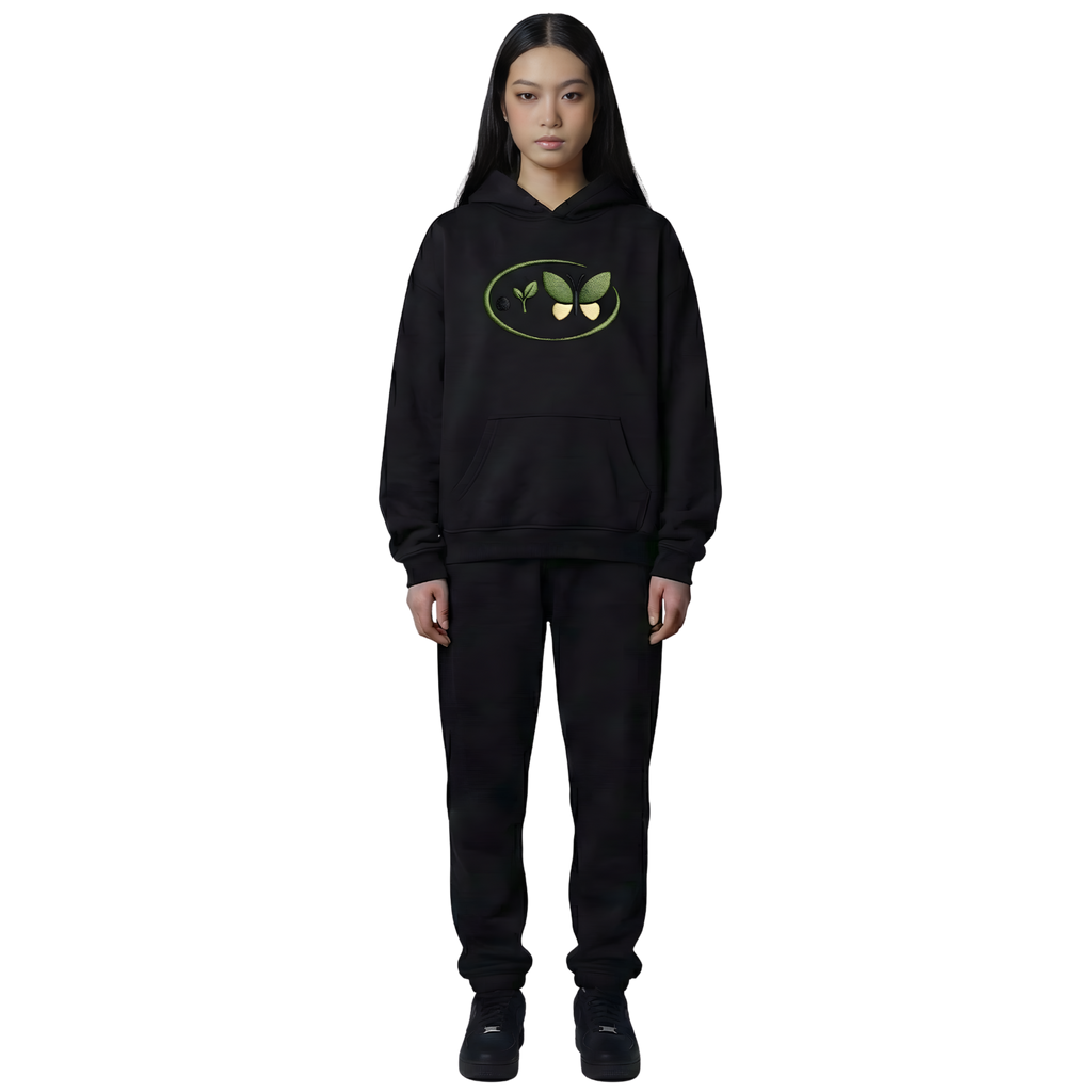 Life Cycle Black Oversize Hoodie