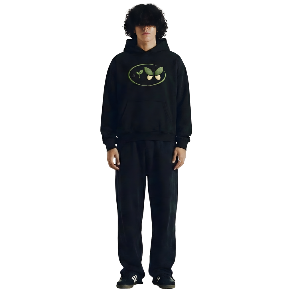 Life Cycle Black Oversize Hoodie