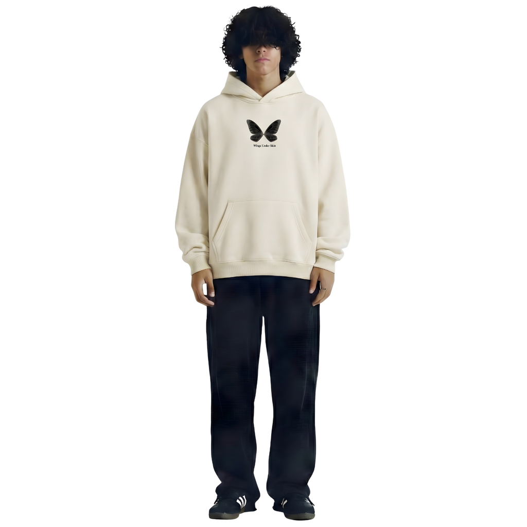 Wings Under Skin Cream Hoodie