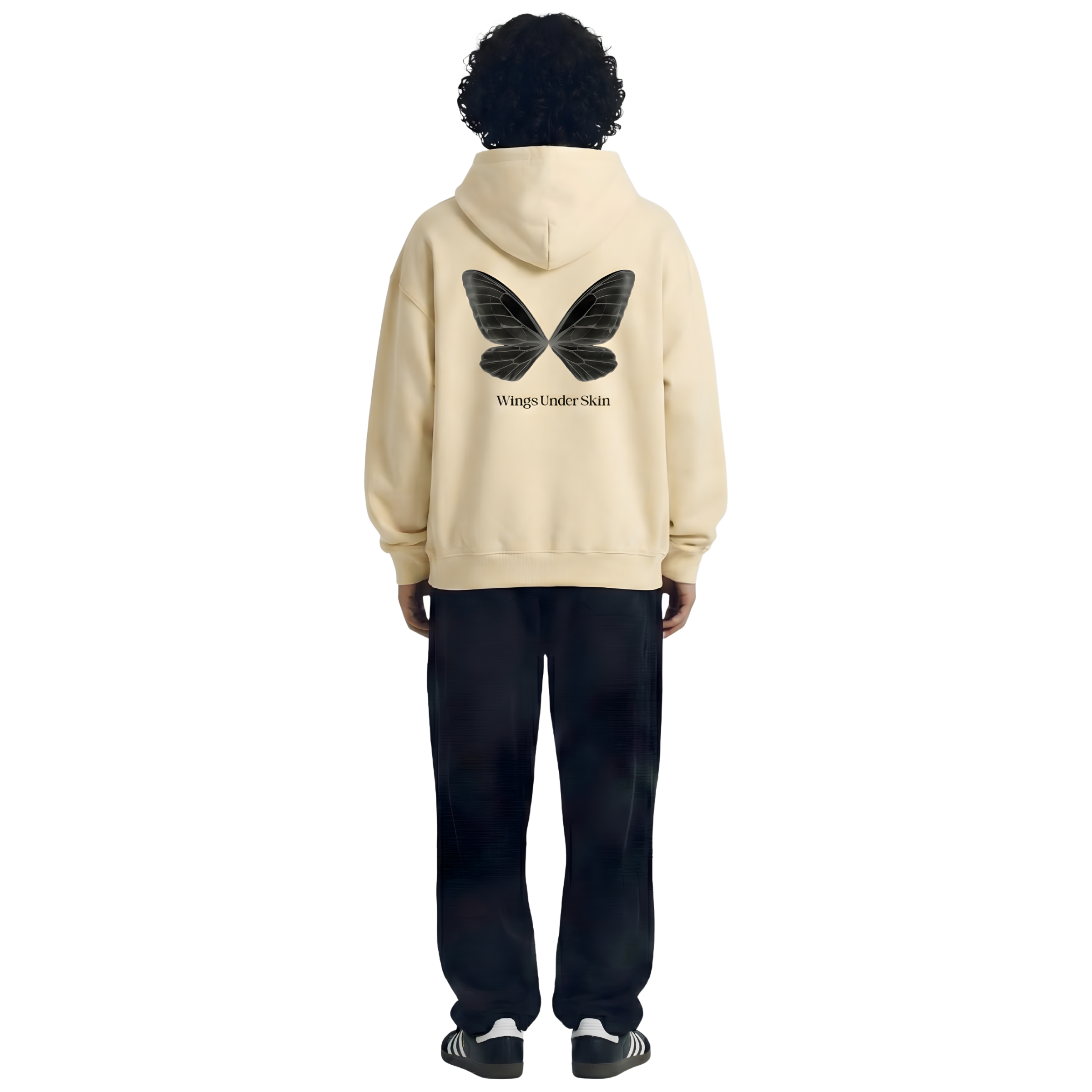 Wings Under Skin Cream Hoodie
