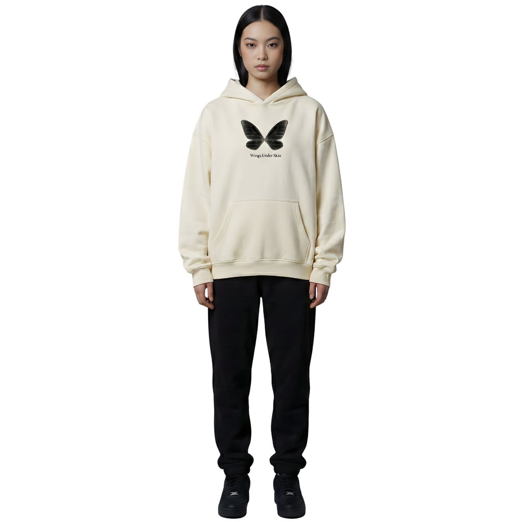 Wings Under Skin Cream Hoodie