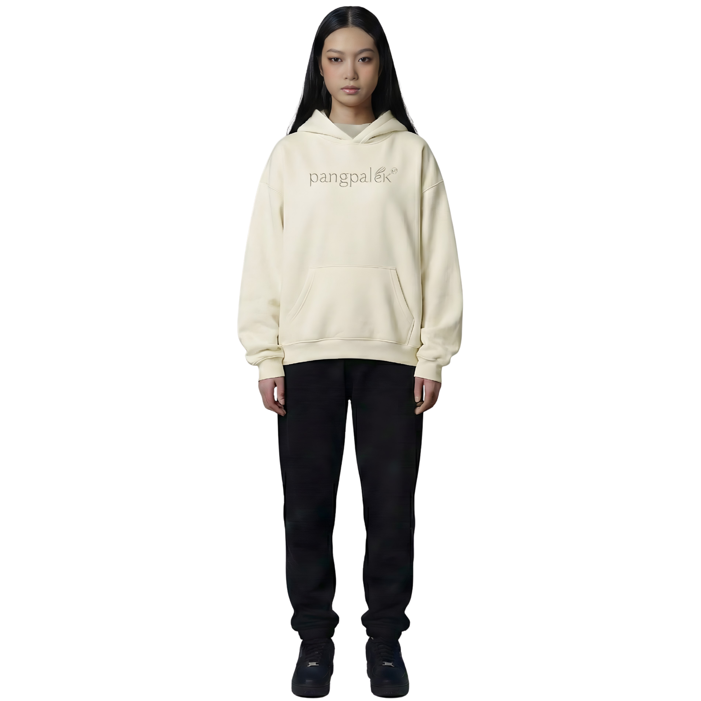 Pangpalek Cream Oversize Hoodie