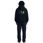 Black Zip Oversize Hoodie