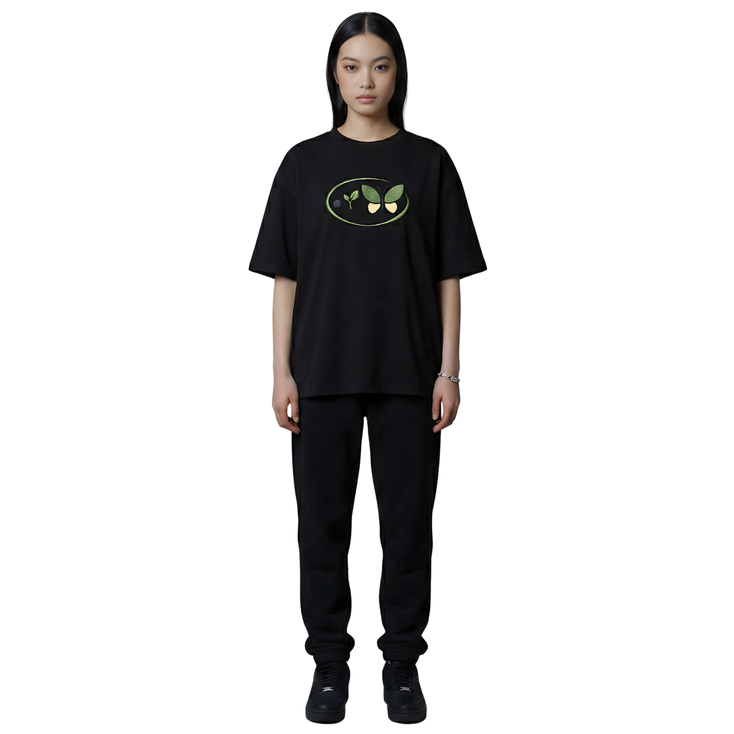 Life Cycle Black Oversize Tee