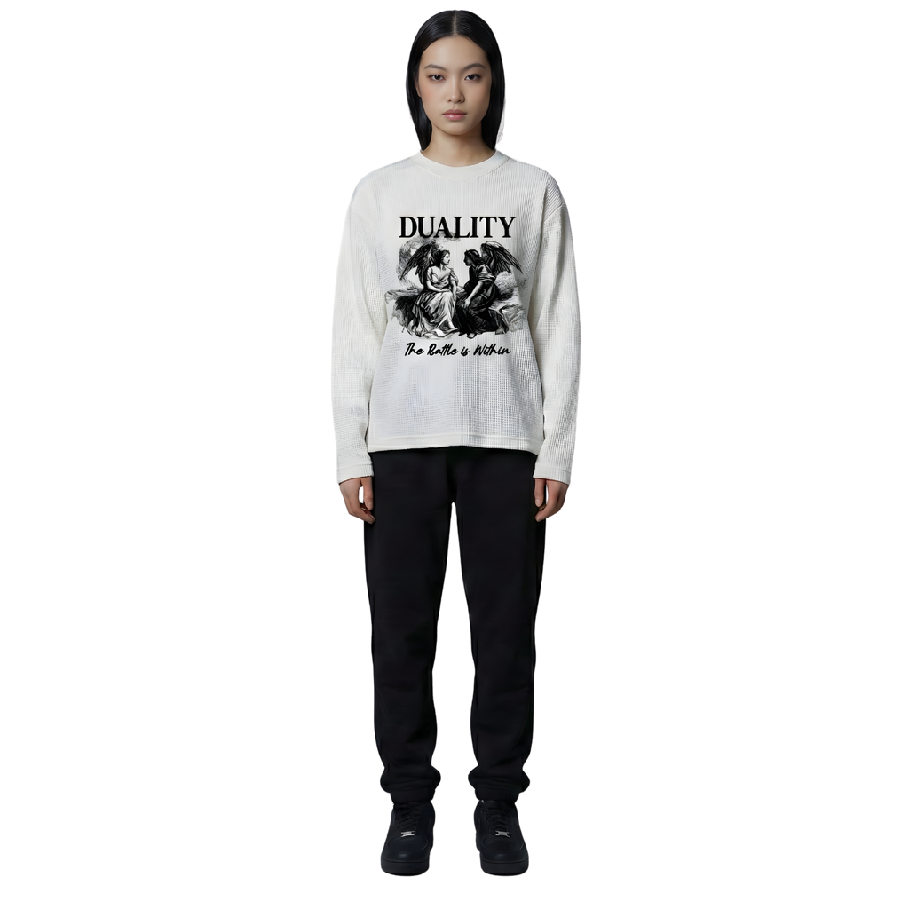 Duality White Waffle Knit Tee