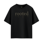 Rooted Black Oversized Tee