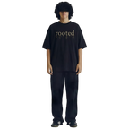 Rooted Black Oversized Tee