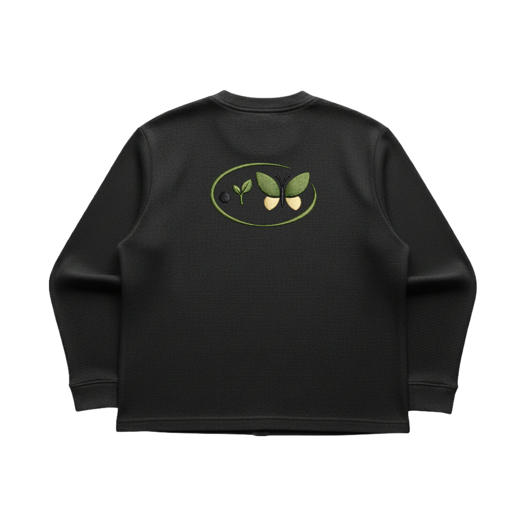 Black Waffle Knit Tee
