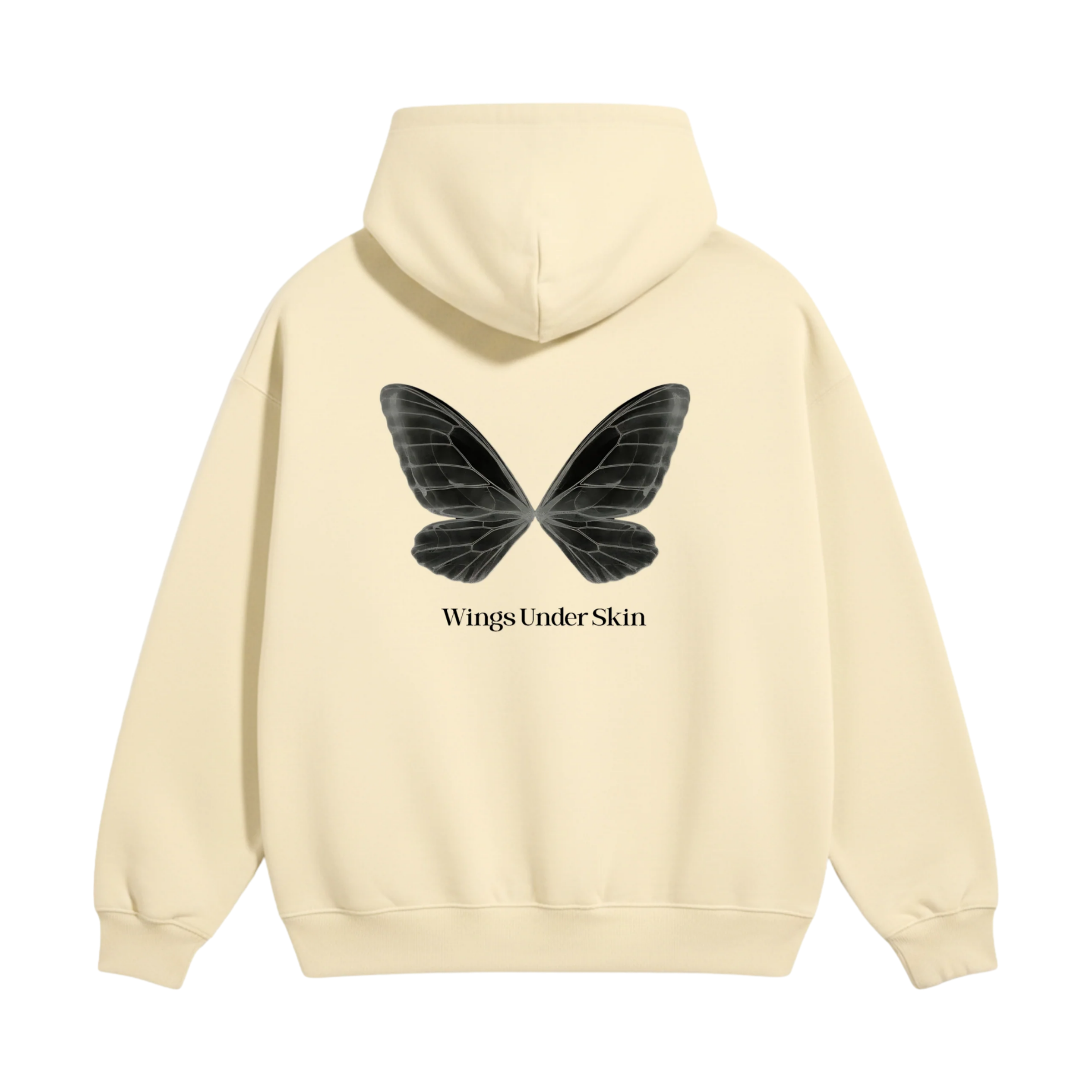 Wings Under Skin Cream Hoodie