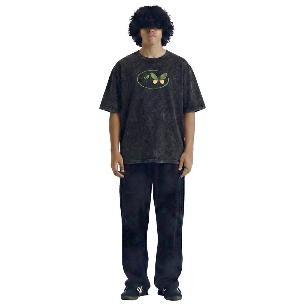 Black Acid-Washed Tee