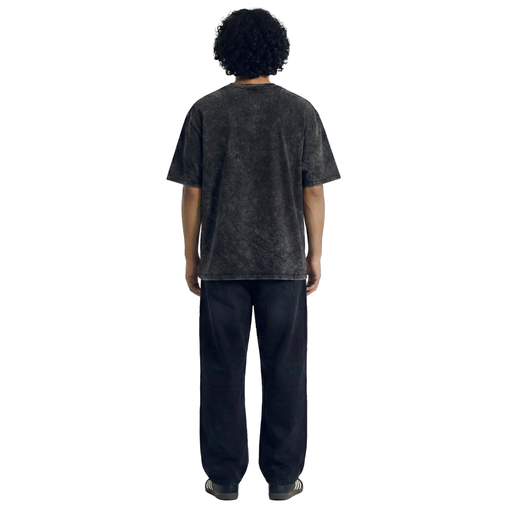 Black Acid-Washed Tee