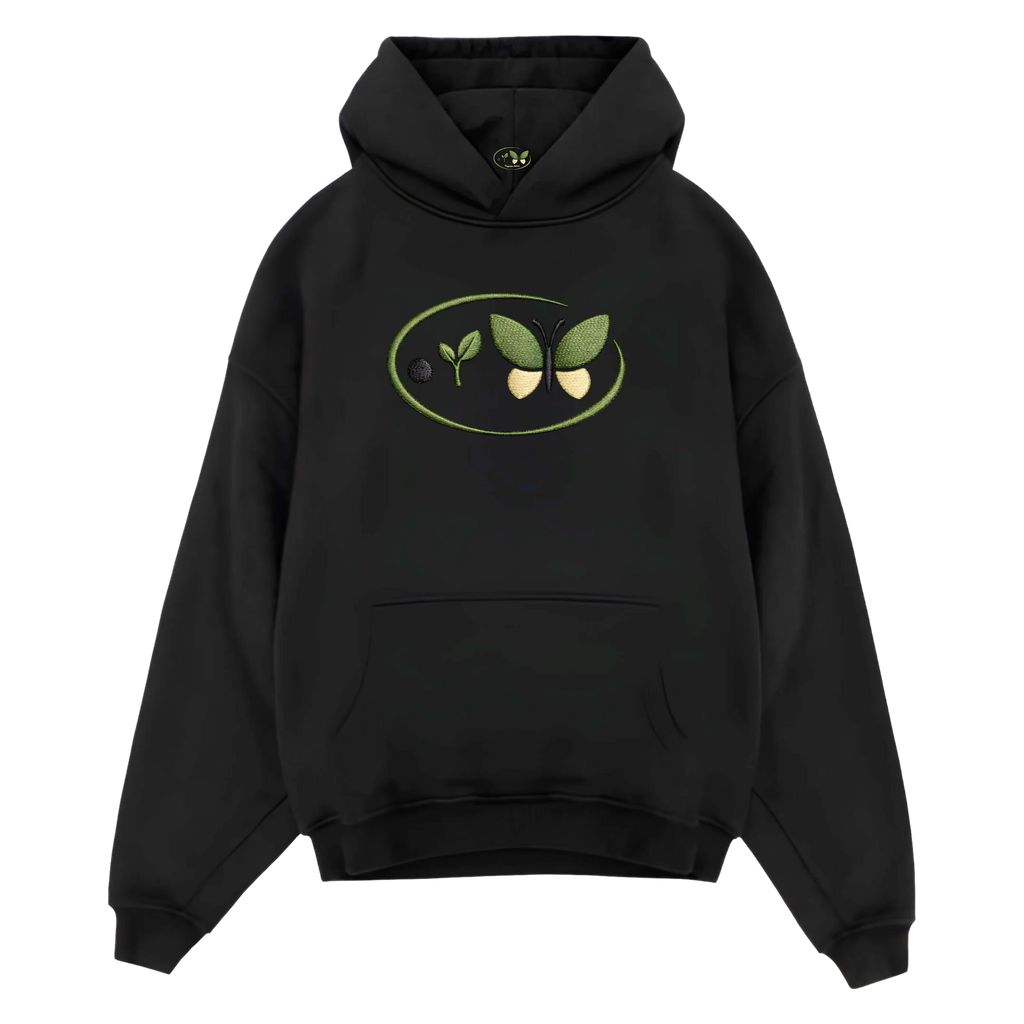 Life Cycle Black Oversize Hoodie