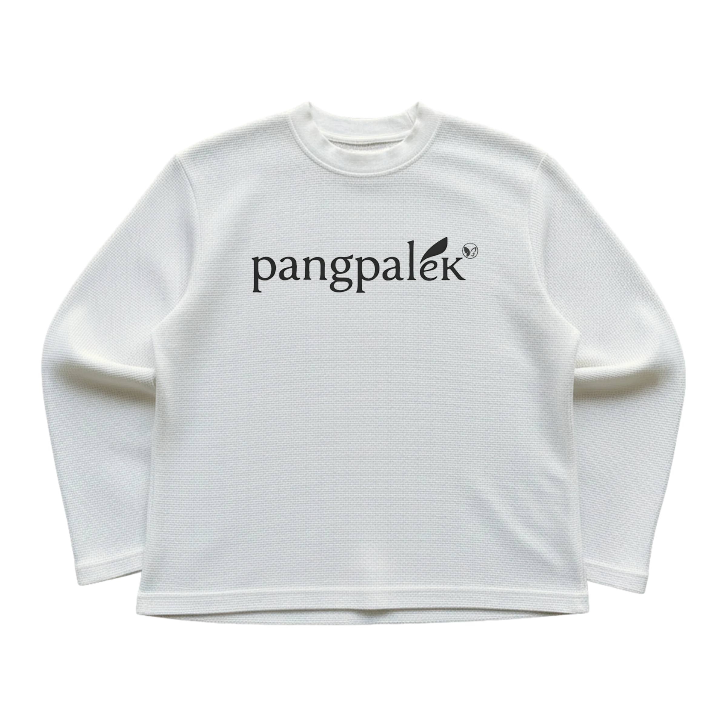 White Waffle Knit Sleeve Tee